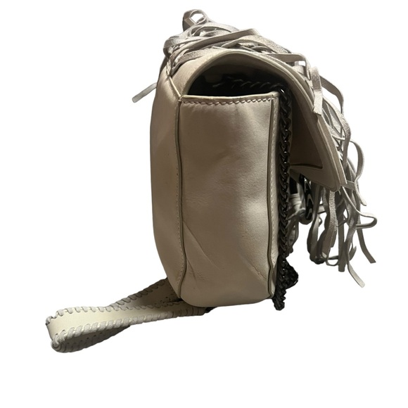 ✅Sam Edelman Donna Crossbody White Leather Tassle Purse Bag - Picture 9 of 9